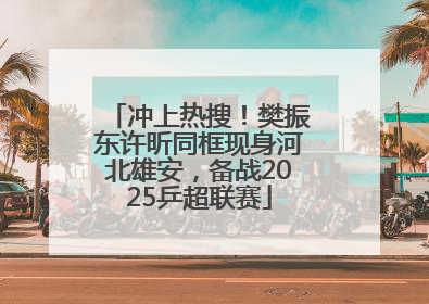 冲上热搜！樊振东许昕同框现身河北雄安，备战2025乒超联赛
