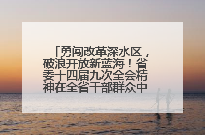 勇闯改革深水区，破浪开放新蓝海！省委十四届九次全会精神在全省干部群众中引发热烈反响