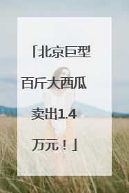 北京巨型百斤大西瓜卖出1.4万元！