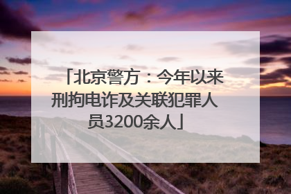 北京警方：今年以来刑拘电诈及关联犯罪人员3200余人