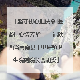 坚守初心担使命 医者仁心铸芳华——记陕西省商南县十里坪镇卫生院副院长贾胡委