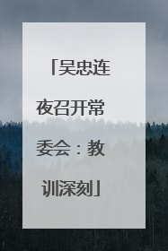 吴忠连夜召开常委会：教训深刻