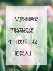 吴彦祖晒妻子骑马视频：生日快乐，我的爱人