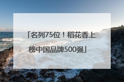 名列75位！稻花香上榜中国品牌500强