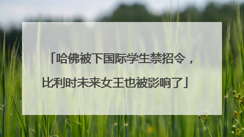 哈佛被下国际学生禁招令，比利时未来女王也被影响了