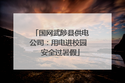 国网武陟县供电公司：用电进校园  安全过暑假