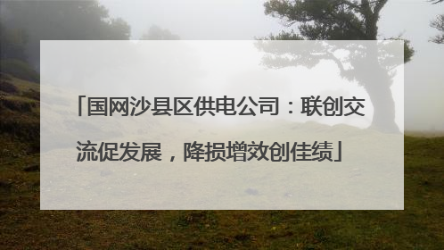 国网沙县区供电公司：联创交流促发展，降损增效创佳绩