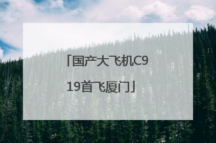 国产大飞机C919首飞厦门