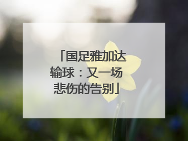 国足雅加达输球：又一场悲伤的告别