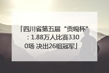 四川省第五届“贡嘎杯”：1.88万人比赛3300场 决出26组冠军