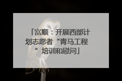 富顺：开展西部计划志愿者“青马工程”培训和慰问