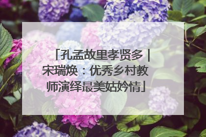 孔孟故里孝贤多｜宋瑞焕：优秀乡村教师演绎最美姑妗情