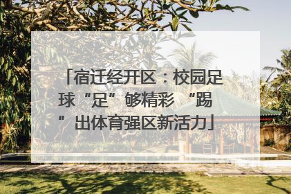 宿迁经开区：校园足球“足”够精彩 “踢”出体育强区新活力