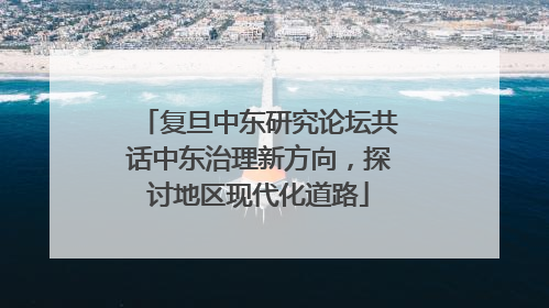 复旦中东研究论坛共话中东治理新方向，探讨地区现代化道路