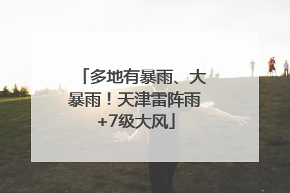 多地有暴雨、大暴雨！天津雷阵雨+7级大风