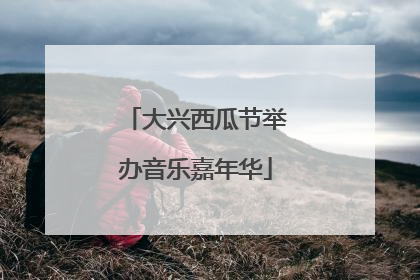 大兴西瓜节举办音乐嘉年华