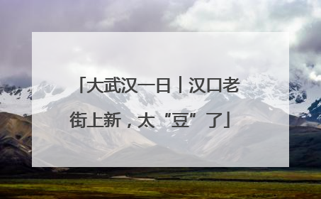 大武汉一日︱汉口老街上新，太“豆”了