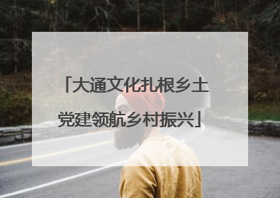 大通文化扎根乡土 党建领航乡村振兴
