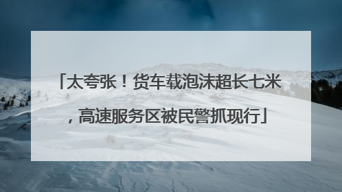 太夸张！货车载泡沫超长七米，高速服务区被民警抓现行