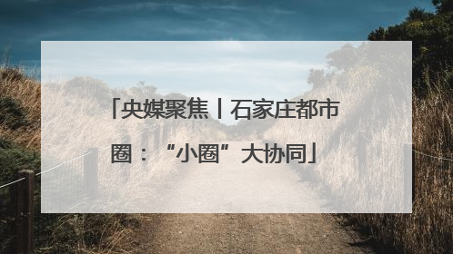 央媒聚焦丨石家庄都市圈：“小圈”大协同