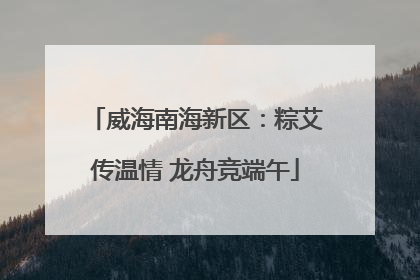 威海南海新区：粽艾传温情 龙舟竞端午