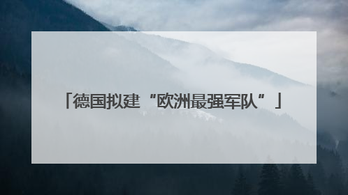 德国拟建“欧洲最强军队”
