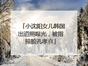 小沈阳女儿韩国出道照曝光，被指撞脸孔孝真