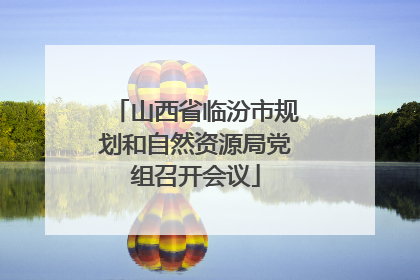 山西省临汾市规划和自然资源局党组召开会议