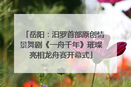 岳阳：汨罗首部原创情景舞剧《一舟千年》璀璨亮相龙舟赛开幕式