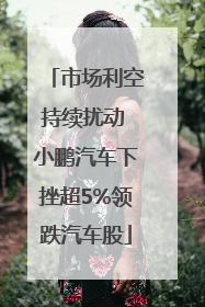 市场利空持续扰动 小鹏汽车下挫超5%领跌汽车股