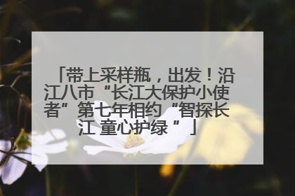 带上采样瓶，出发！沿江八市“长江大保护小使者”第七年相约“智探长江 童心护绿 ”