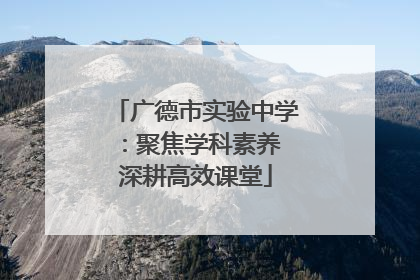 广德市实验中学：聚焦学科素养 深耕高效课堂