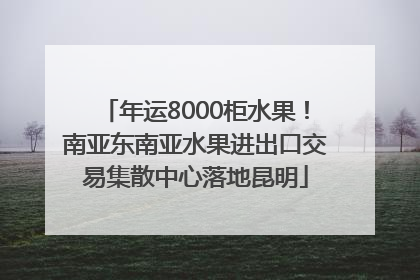 年运8000柜水果！南亚东南亚水果进出口交易集散中心落地昆明
