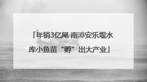年销3亿尾 南漳安乐堰水库小鱼苗“孵”出大产业