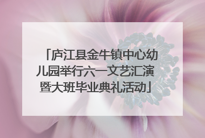 庐江县金牛镇中心幼儿园举行六一文艺汇演暨大班毕业典礼活动