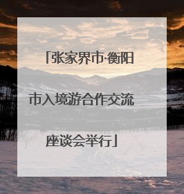 张家界市·衡阳市入境游合作交流座谈会举行