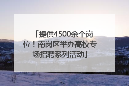 提供4500余个岗位！南岗区举办高校专场招聘系列活动