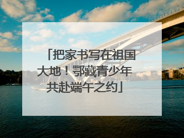 把家书写在祖国大地！鄂藏青少年共赴端午之约