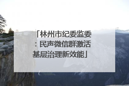 林州市纪委监委：民声微信群激活基层治理新效能