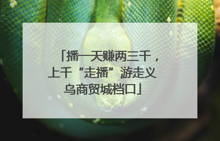 播一天赚两三千，上千“走播”游走义乌商贸城档口