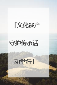 文化遗产守护传承活动举行