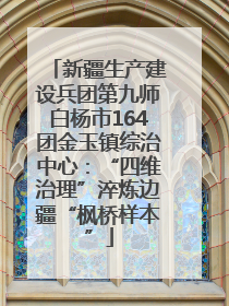 新疆生产建设兵团第九师白杨市164团金玉镇综治中心：“四维治理”淬炼边疆“枫桥样本”