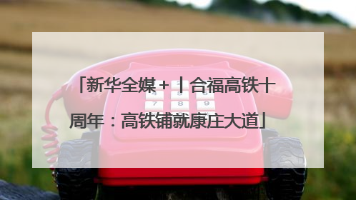 新华全媒＋丨合福高铁十周年：高铁铺就康庄大道