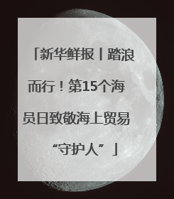 新华鲜报丨踏浪而行！第15个海员日致敬海上贸易“守护人”