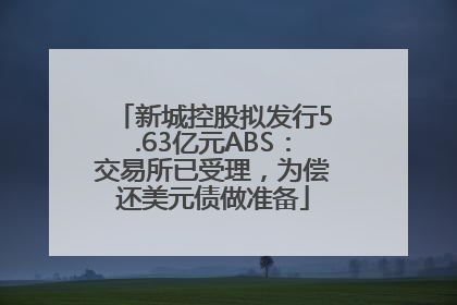 新城控股拟发行5.63亿元ABS：交易所已受理，为偿还美元债做准备