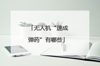 无人机“速成弹药”有哪些