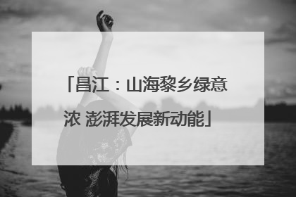 昌江：山海黎乡绿意浓 澎湃发展新动能