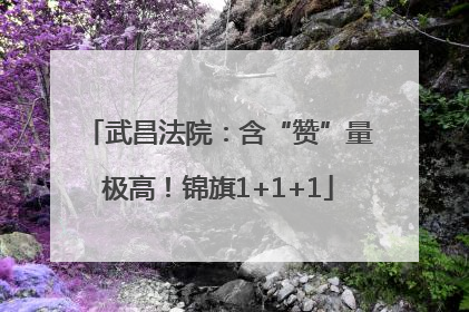 武昌法院：含“赞”量极高！锦旗1+1+1