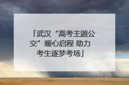 武汉“高考主题公交”暖心启程 助力考生逐梦考场