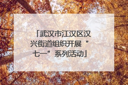 武汉市江汉区汉兴街道组织开展“七一”系列活动